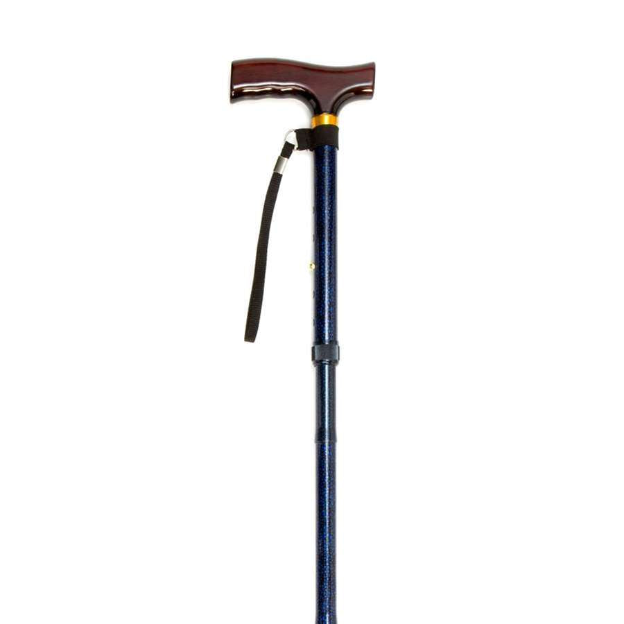 Folding Cane with Strap (Blue Ice) - Humber Mobility Centre