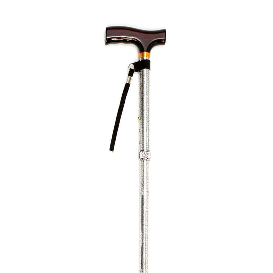 Folding Cane with Strap (Stained Glass) - Humber Mobility Centre