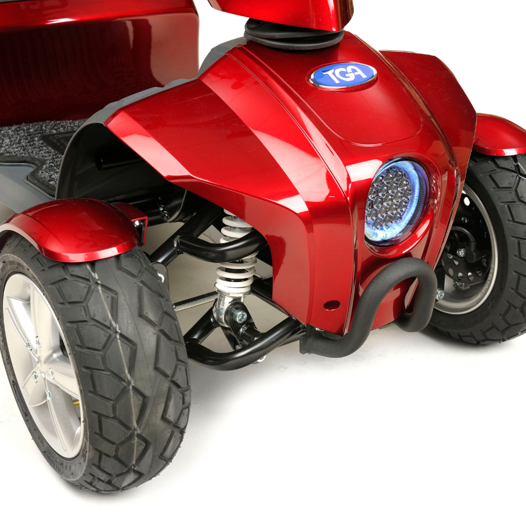 TGA Vita Lite Mid Size Red Electric Mobility Scooter 6mph - Humber Mobility Centre
