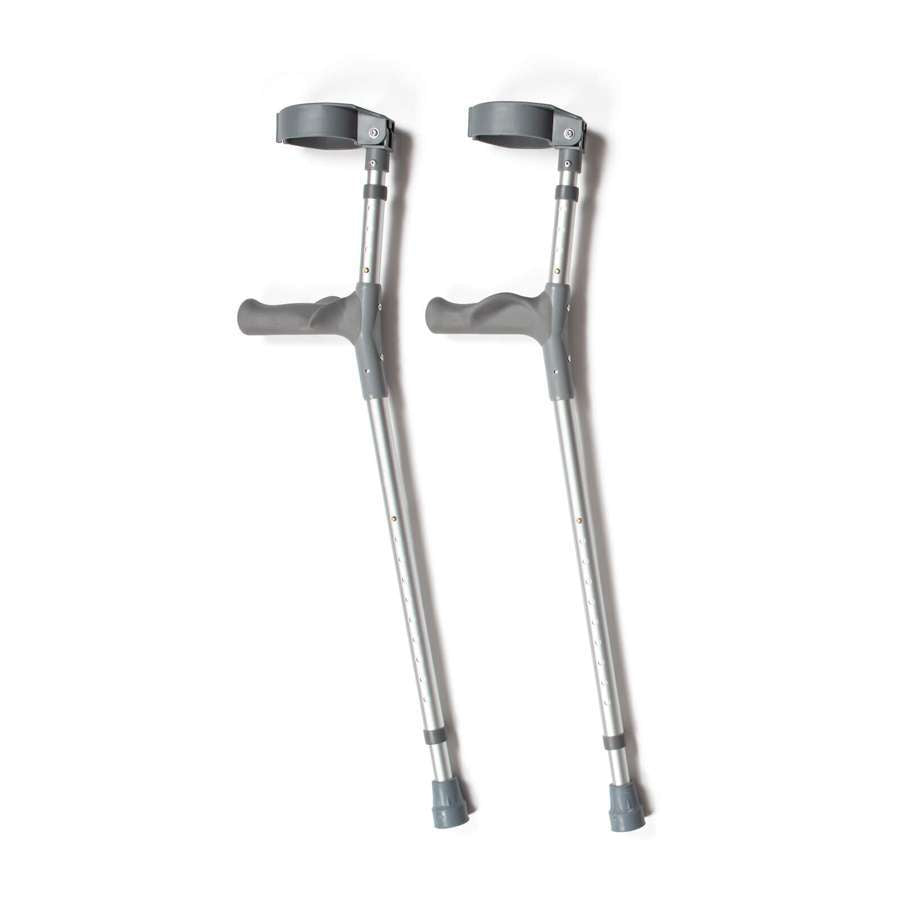 Pair of Double Adjustable Crutches with Anatomic Grip - Humber Mobility Centre