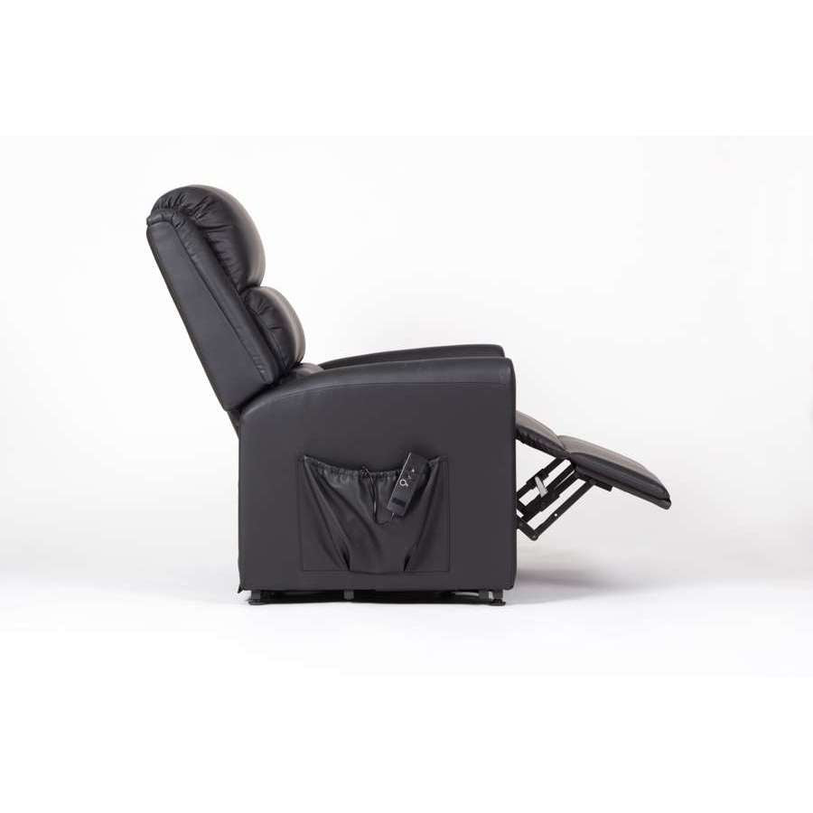 Alaska Extra Large AM-PVC Crib 5 Dual Motor Riser Recliner (Black) - Humber Mobility Centre