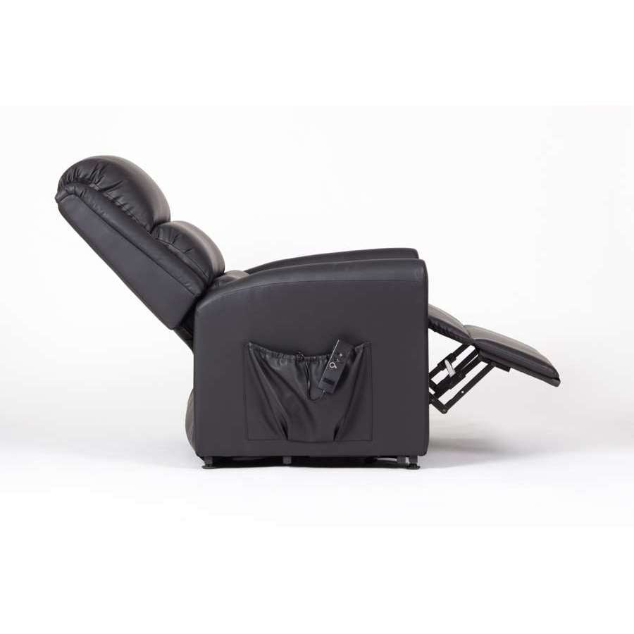 Alaska Extra Large AM-PVC Crib 5 Dual Motor Riser Recliner (Black) - Humber Mobility Centre