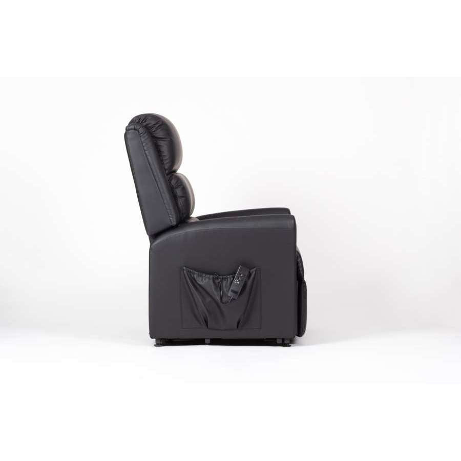 Alaska Extra Large AM-PVC Crib 5 Dual Motor Riser Recliner (Black) - Humber Mobility Centre