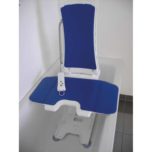 Bellavita Bathlift with blue covers - Humber Mobility Centre