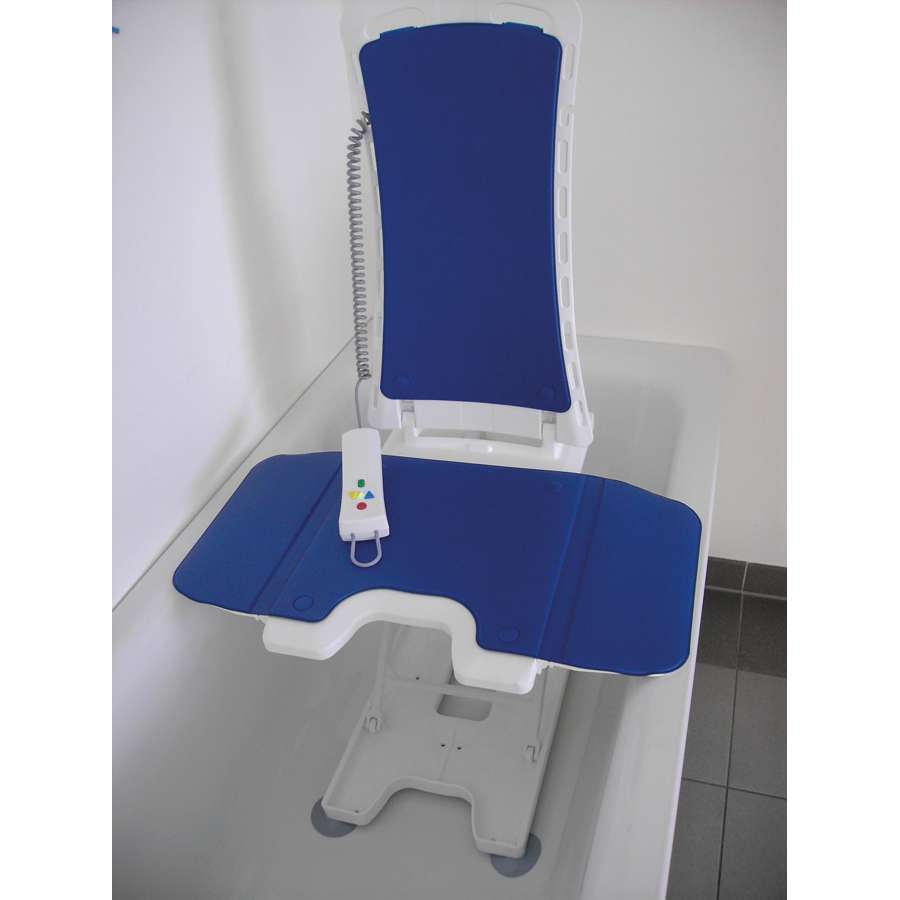Bellavita Bathlift with blue covers - Humber Mobility Centre