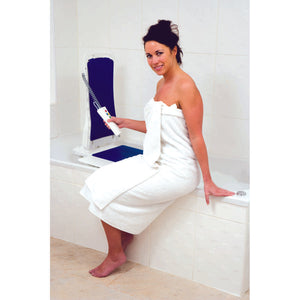 Bellavita Bathlift with blue covers - Humber Mobility Centre