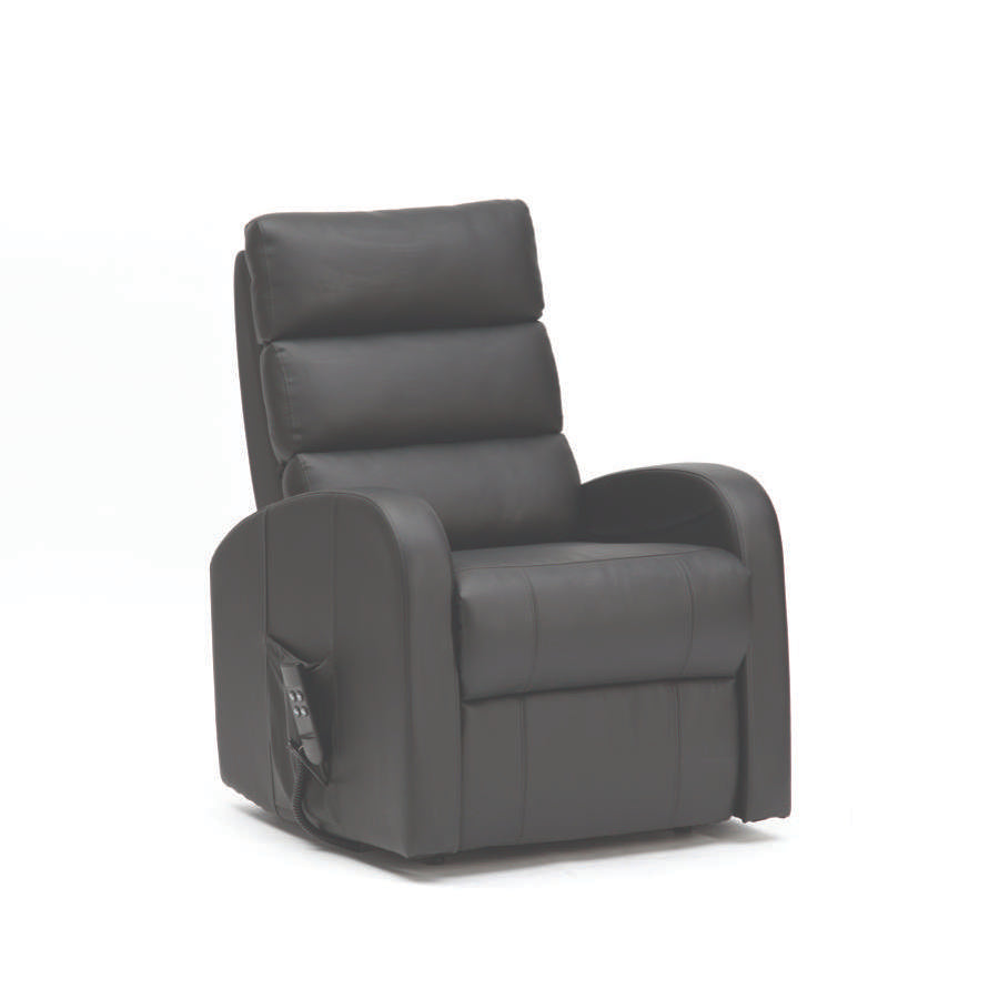 Three Tier Back PU Dual Motor Riser Recliner in Black - Humber Mobility Centre