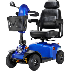 FreeRider Mayfair 4 Evolution Electric Mobility Scooter Blue 4mph - Humber Mobility Centre