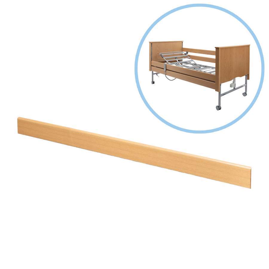 Wooden 2 Bar Side Rail in Light Oak - Humber Mobility Centre