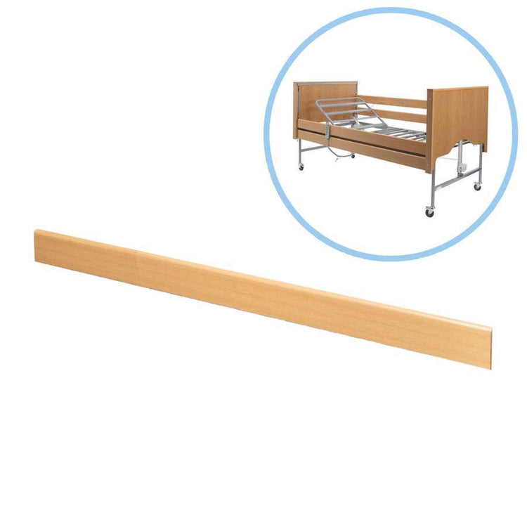Wooden 2 Bar Side Rail in Light Oak - Humber Mobility Centre