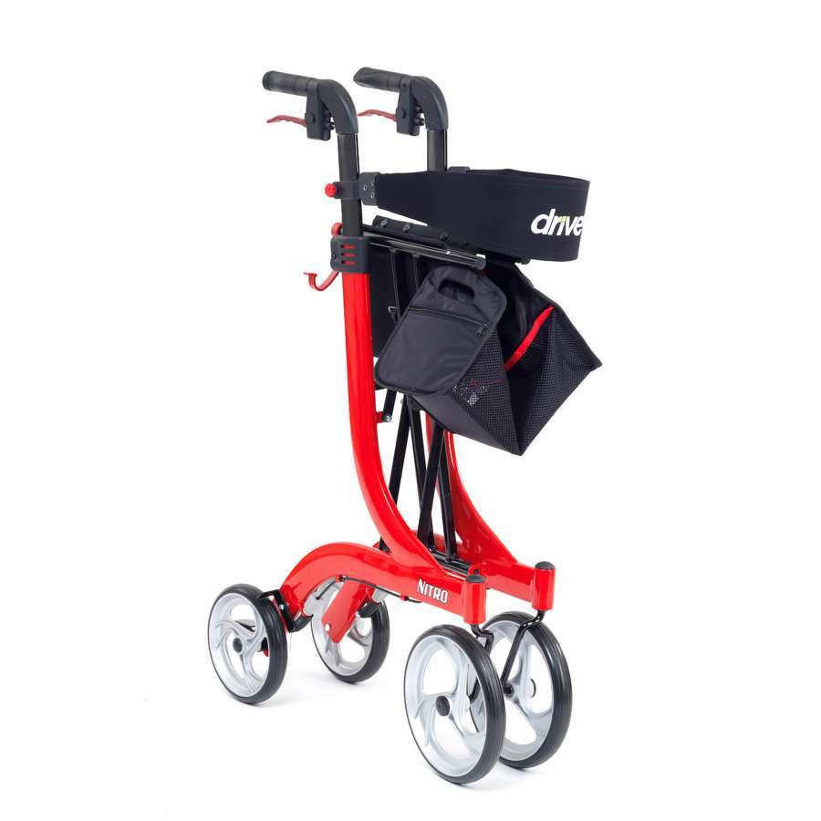 Nitro Rollator- Tall (Red) - Humber Mobility Centre