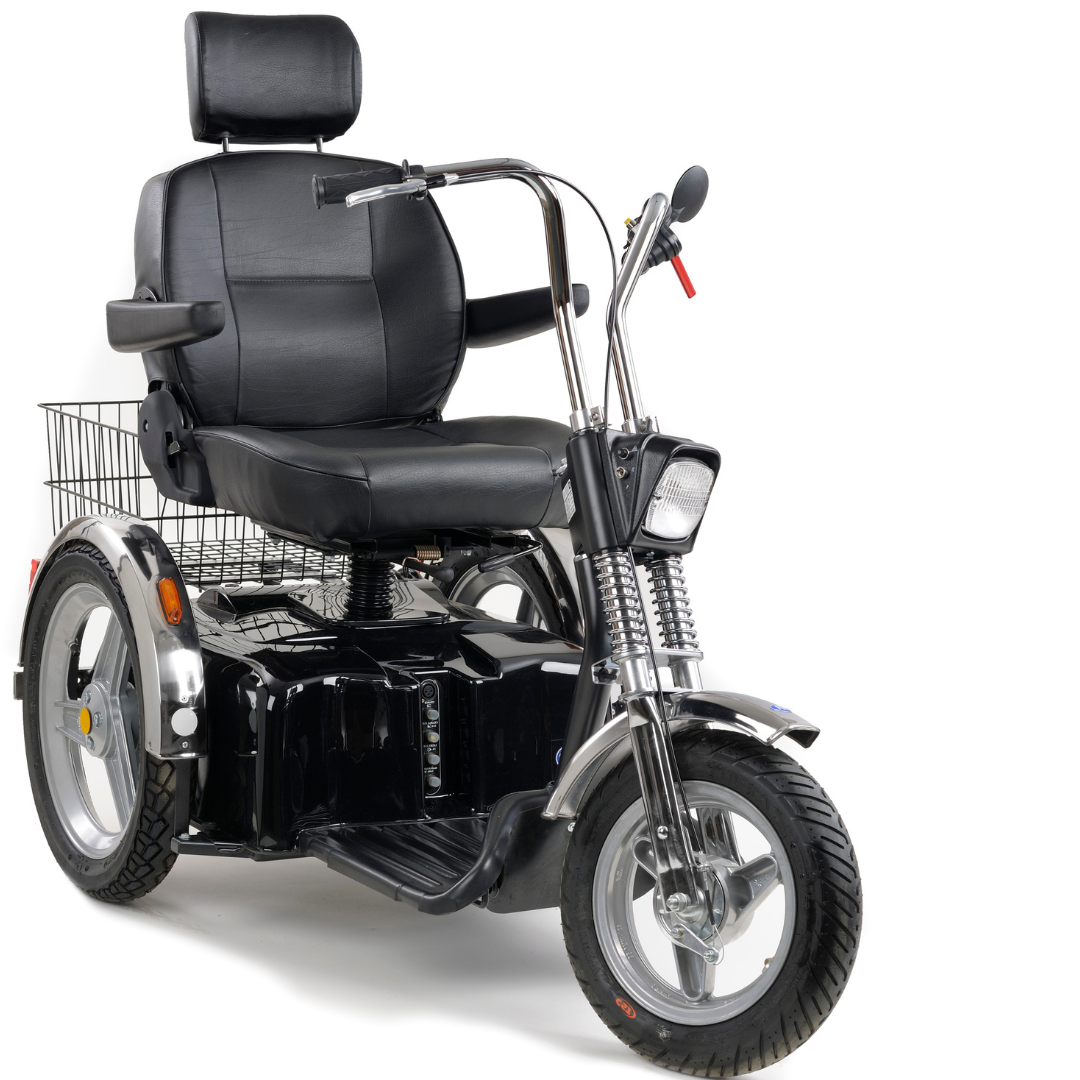 TGA Black Supersport Trike All Terrain Electric Mobility Scooter 8mph - Humber Mobility Centre