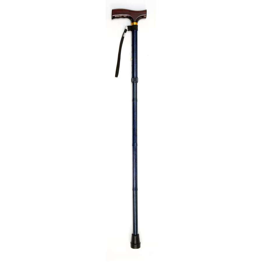 Folding Cane with Strap (Blue Ice) - Humber Mobility Centre