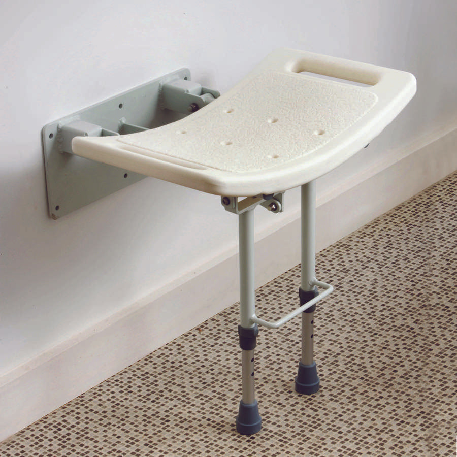 Wall Mounted Shower Seat with Drop Down Legs - Humber Mobility Centre