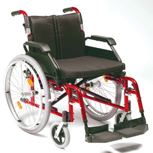 20" XS Aluminium Self Propel Wheelchair (Red) - Humber Mobility Centre
