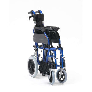 18" XS Aluminium Transit Wheelchair (Blue) - Humber Mobility Centre