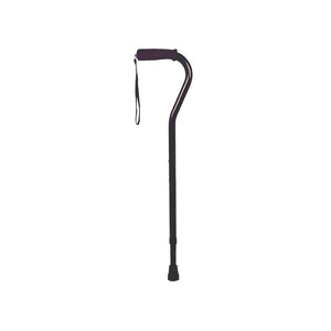 Offset Handle Cane, Foam Grip In Black - Humber Mobility Centre