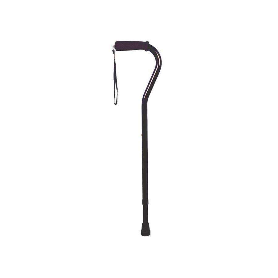 Offset Handle Cane, Foam Grip In Black - Humber Mobility Centre