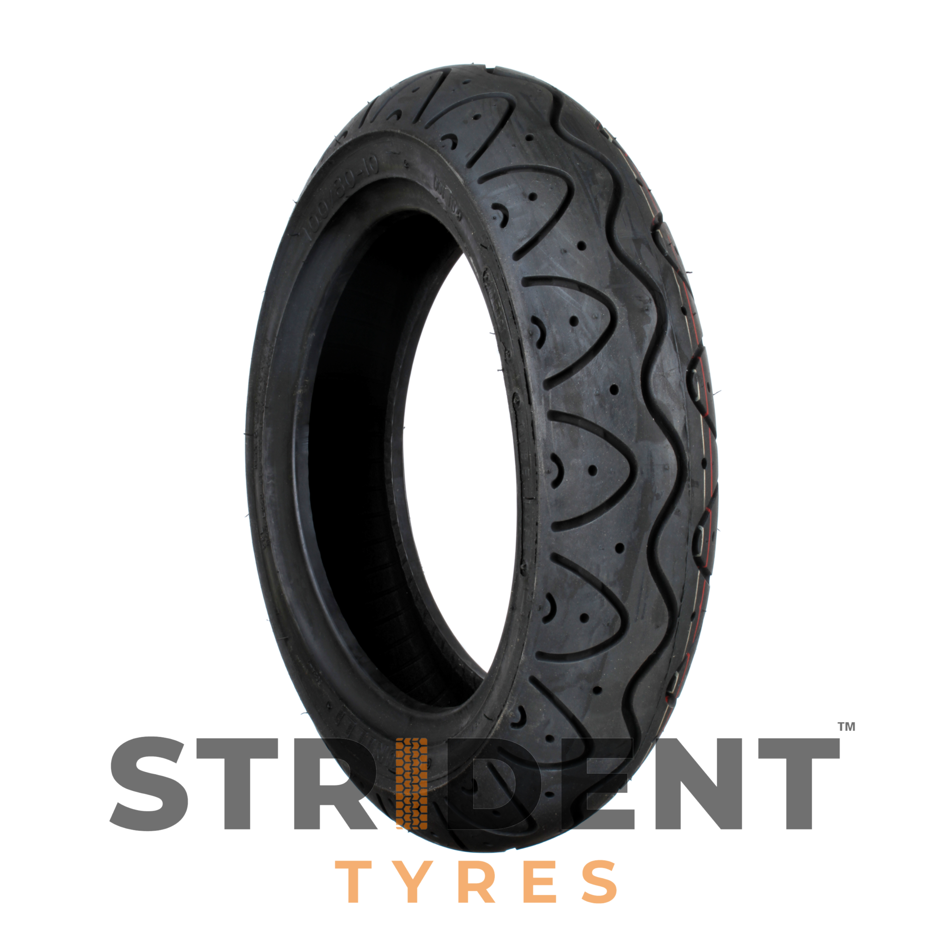 Pneumatic Black Tyre 100/80-10 - Humber Mobility Centre