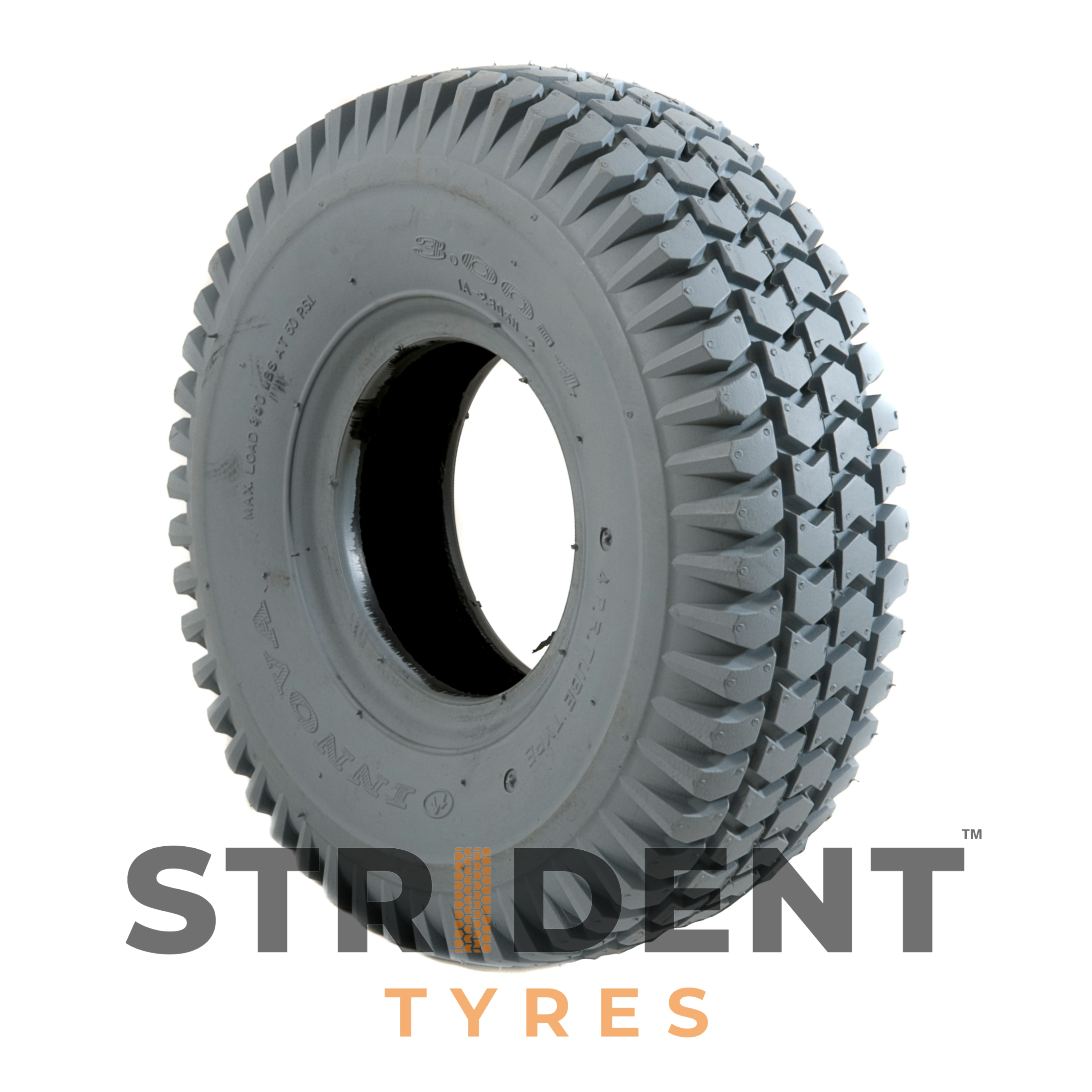 Pneumatic Grey Tyre 260X85 (3.00-4) - Humber Mobility Centre