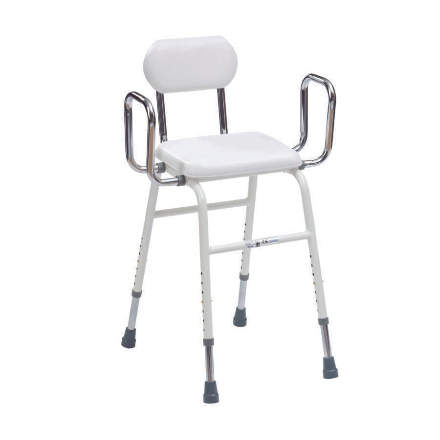 All Purpose Perching Stool with Adjustable Arms