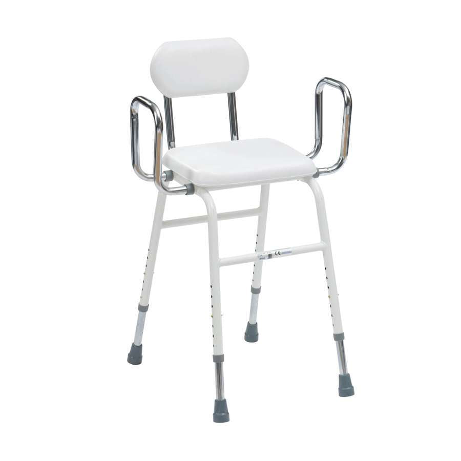 All Purpose Perching Stool with Adjustable Arms