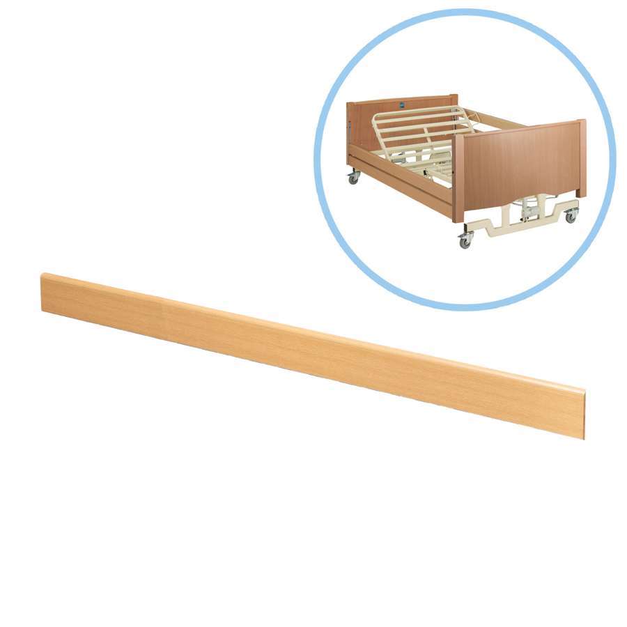 Bradshaw Bariatric Extended Length Side Wooden Side Rail in Light Oak