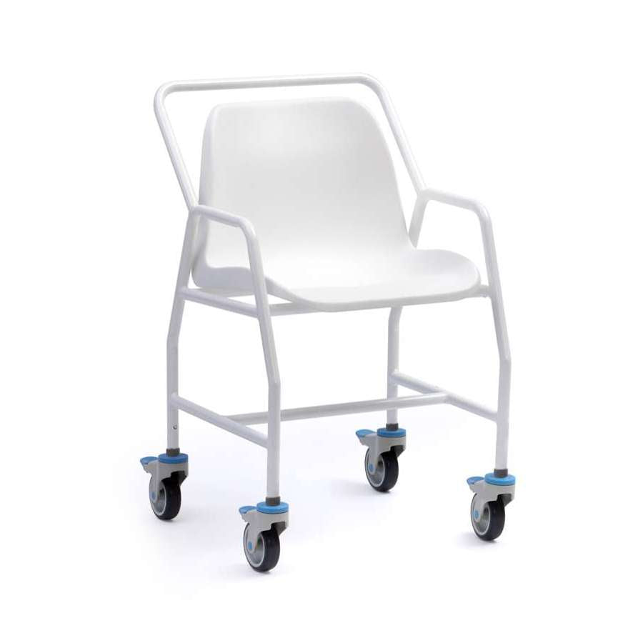 Hallaton Mobile Shower Chair - Fixed Height, 4 Brakes