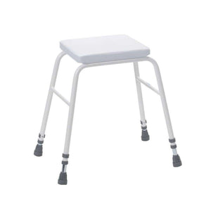 Perching Stool - White PVC Seat, No Arms or Back - Humber Mobility Centre