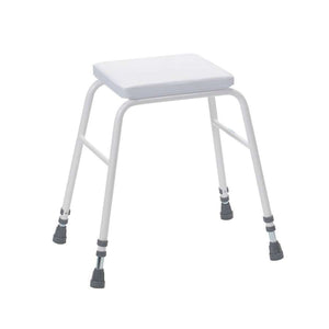 Perching Stool - White PVC Seat, No Arms or Back - Humber Mobility Centre