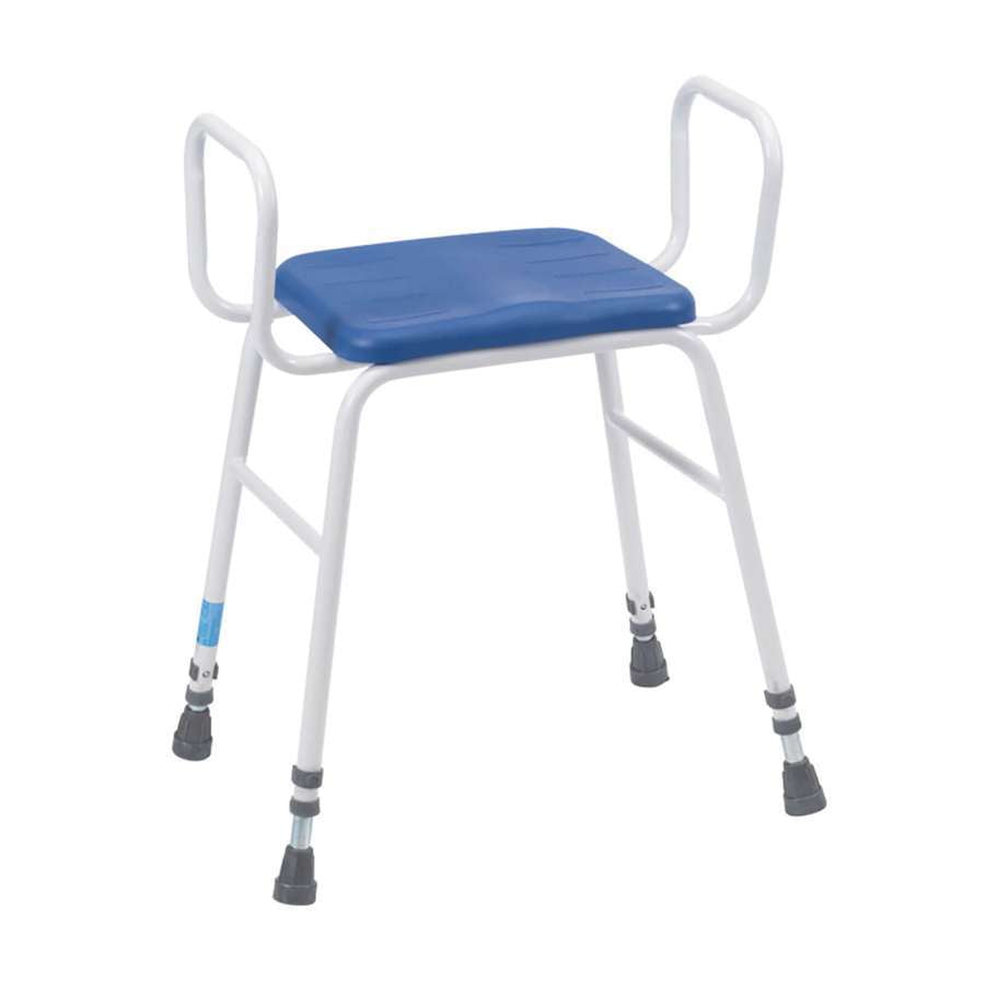 Perching Stool - PU Seat and Tubular Armrests - Humber Mobility Centre