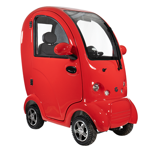Scooterpac Cabin Car Mk2 Plus Cherry Red Mobility Scooter 8mph - Humber Mobility Centre