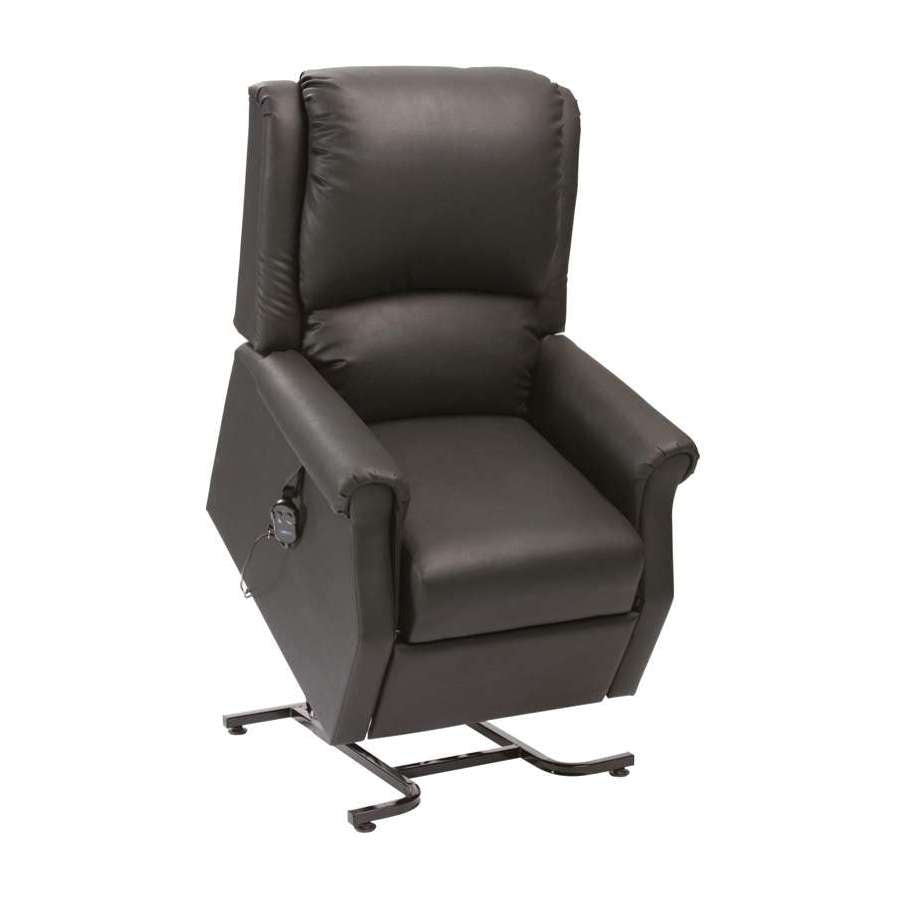 Chicago Petite Riser Recliner (AM-PVC, Black)