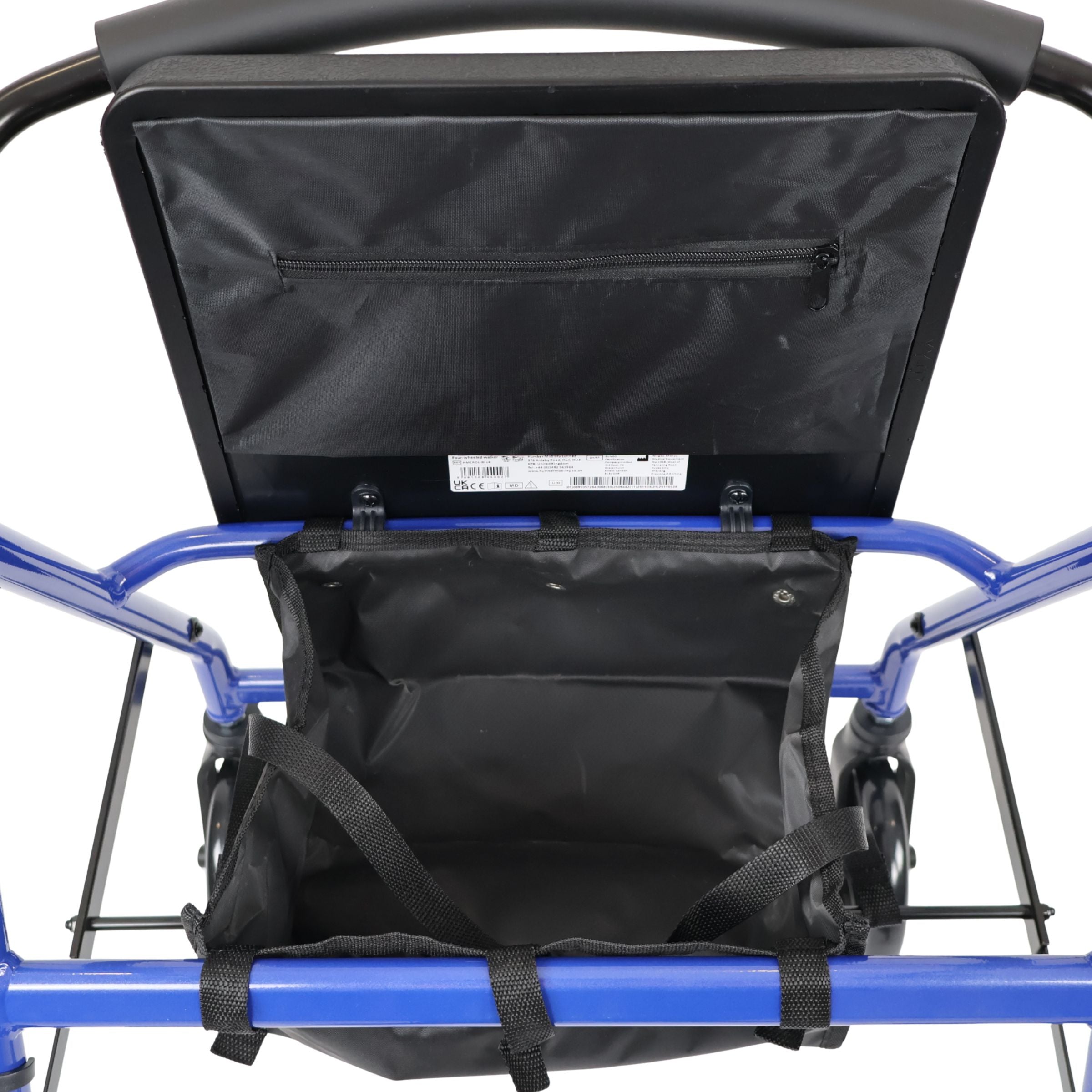 Aluminium Lightweight Rollator – HMC Rollator Outdoor Mobility Walker with Seat & Bag - Humber Mobility Centre