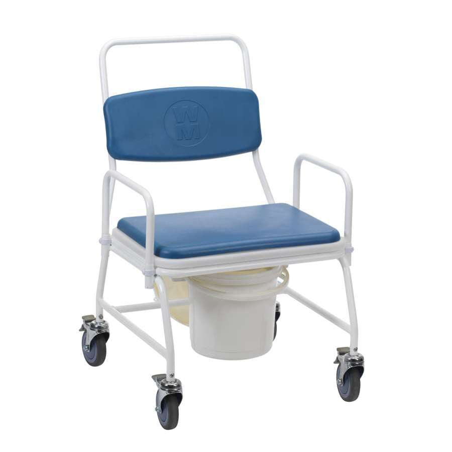 Birstall Bariatric Mobile Commode with 4 Brake Castors