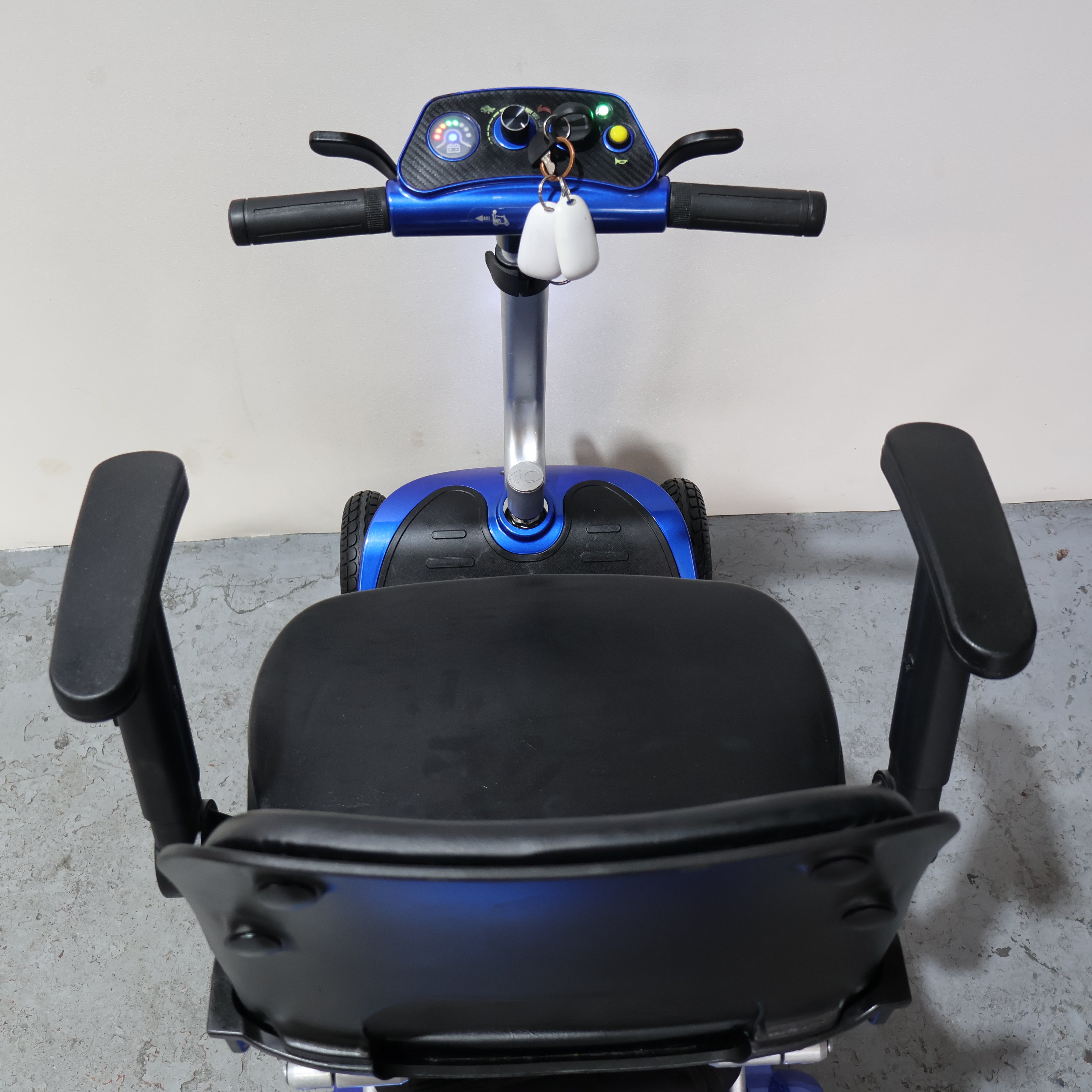 Electric Auto-Folding Kymco K-Lite FE Scooter Blue 4pmh - Humber Mobility Centre