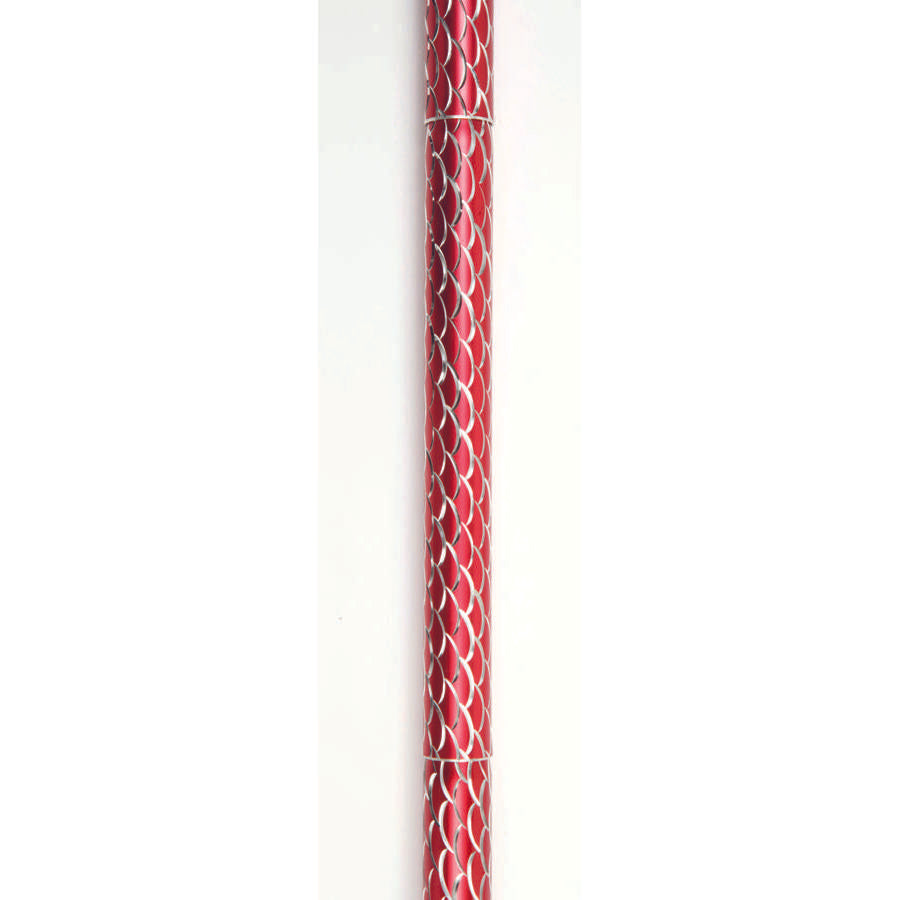 Folding Cane with Strap (Red Spiral Wave)
