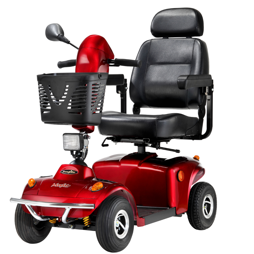 FreeRider Mayfair Electric Pavement Mobility Scooter Candy Red 4mph