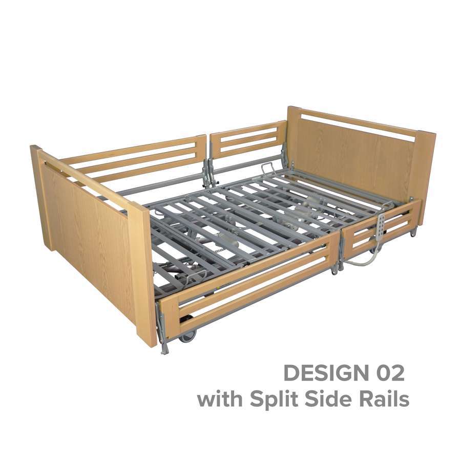 Hebden Wide Bed (Design 01 Head/Foot Boards with Split Side Rails, No Side Fascias)
