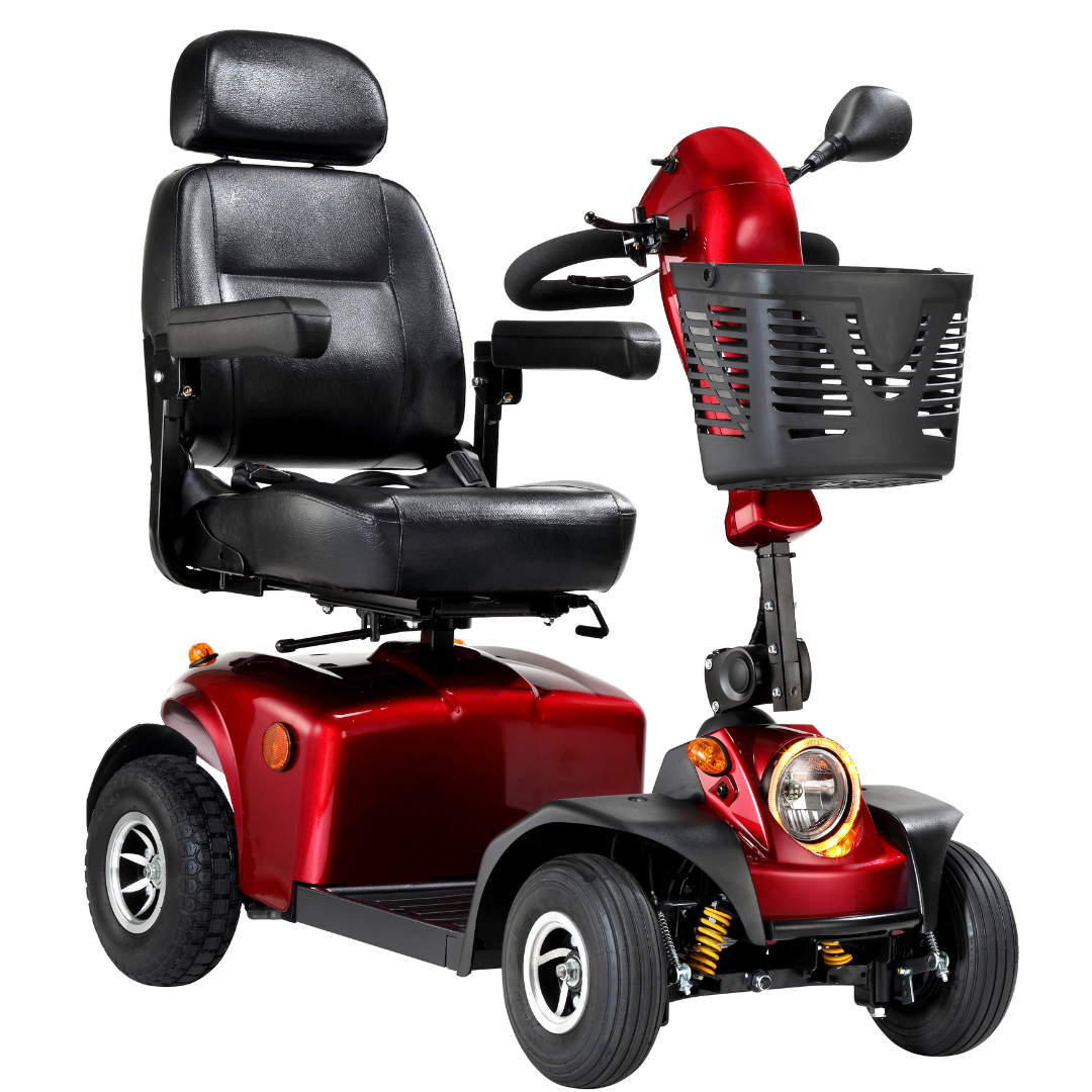 FreeRider Mayfair 8 Evolution All Terrain Electric Mobility Scooter Candy Red 8mph
