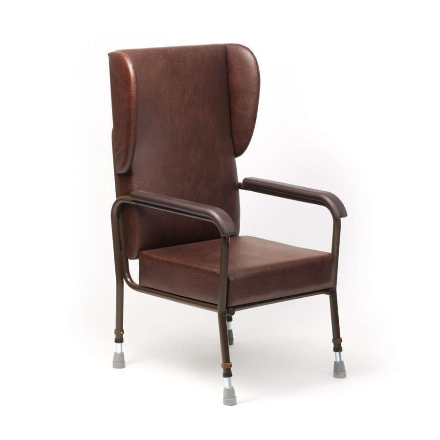 Oakham High Back Chair, Height Adjustable with Wings