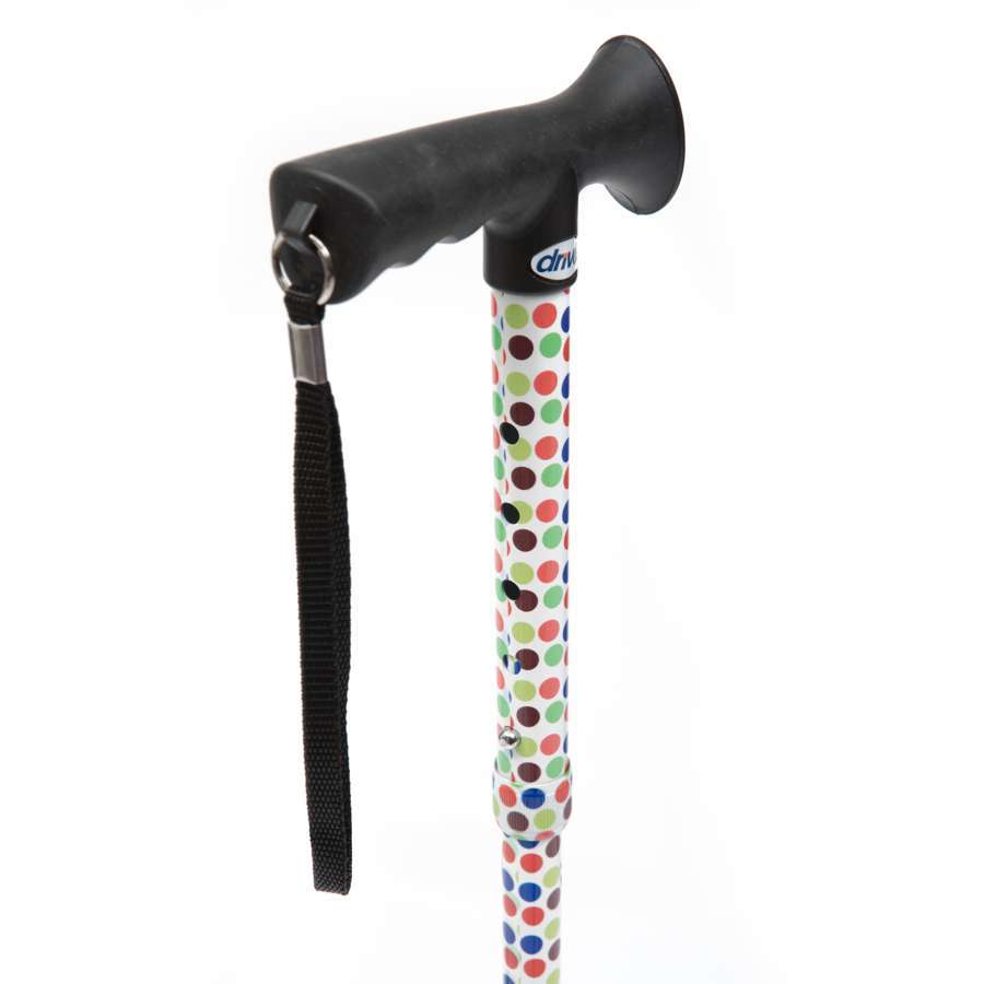 Petite Folding Walking Stick (Polkadot)