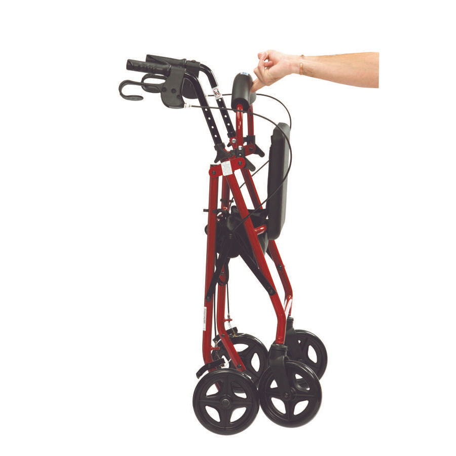 Aluminium Lightweight Rollator - Indoor (Red)