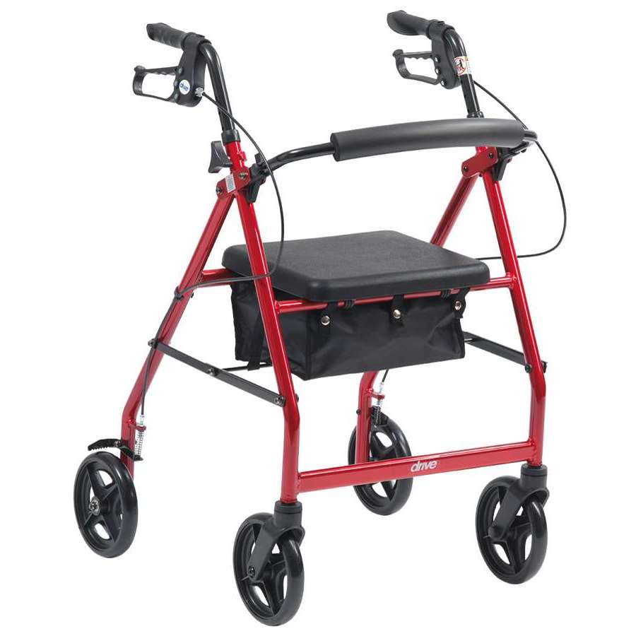 Aluminium Lightweight Rollator - Indoor (Red)