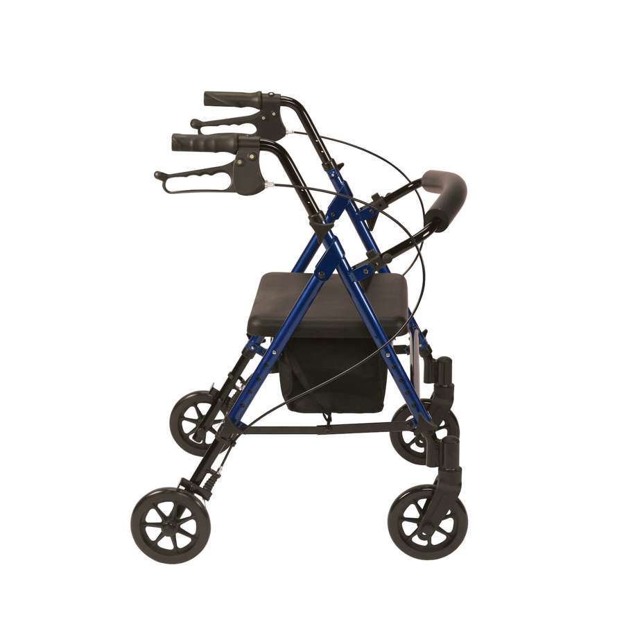 Adjustable Seat Height Rollator (Blue)