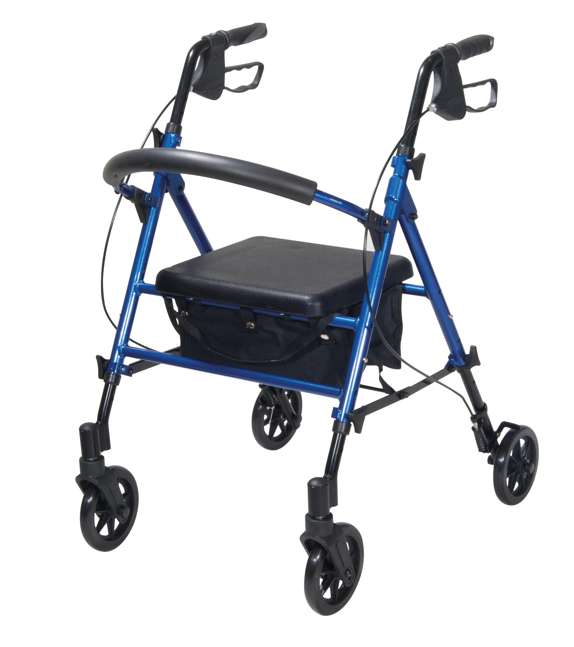 Drive R8 Adjustable Seat & Height Rollator – Lightweight Folding Walker with Seat & Bag