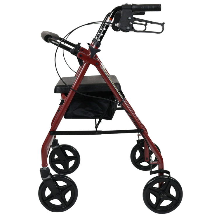 Aluminium Lightweight Rollator – HMC Rollator Outdoor Mobility Walker with Seat & Bag - Humber Mobility Centre
