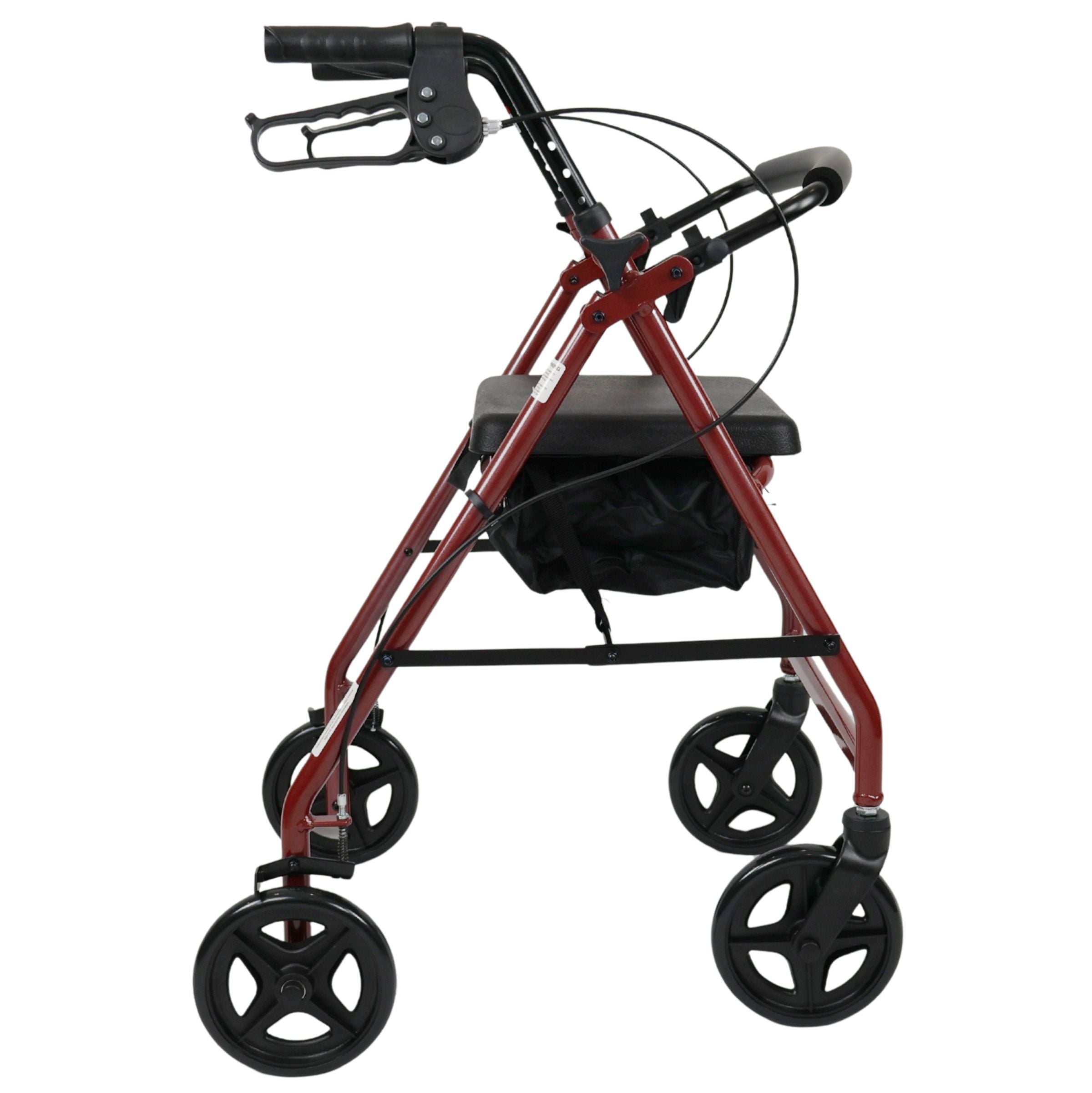Aluminium Lightweight Rollator – HMC Rollator Outdoor Mobility Walker with Seat & Bag - Humber Mobility Centre