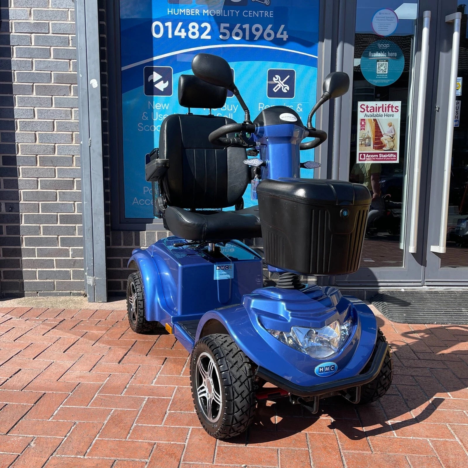 Scooterpac Ignite Large All Terrain Blue Electric Mobility Scooter 8mph 2023