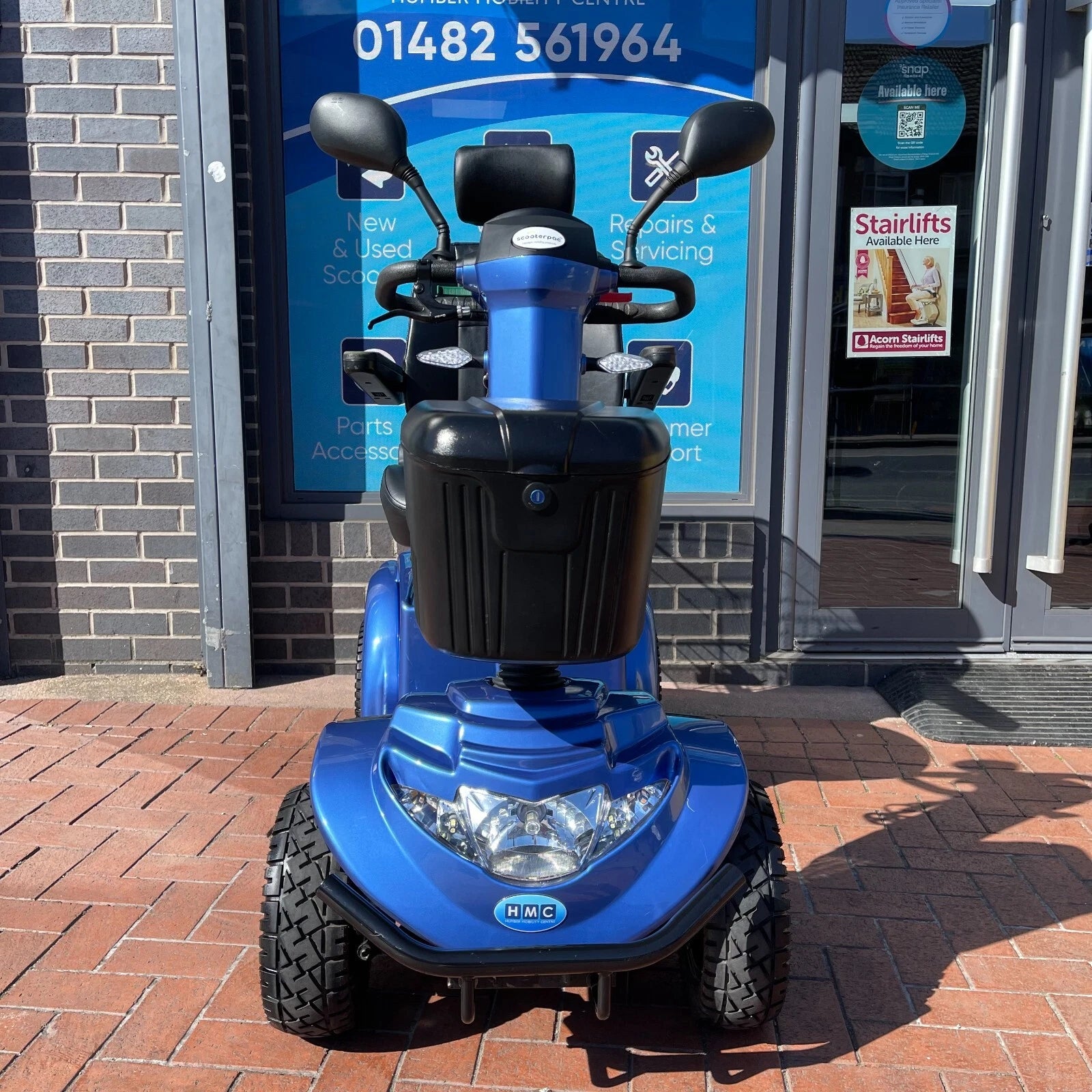 Scooterpac Ignite Large All Terrain Blue Electric Mobility Scooter 8mph 2023
